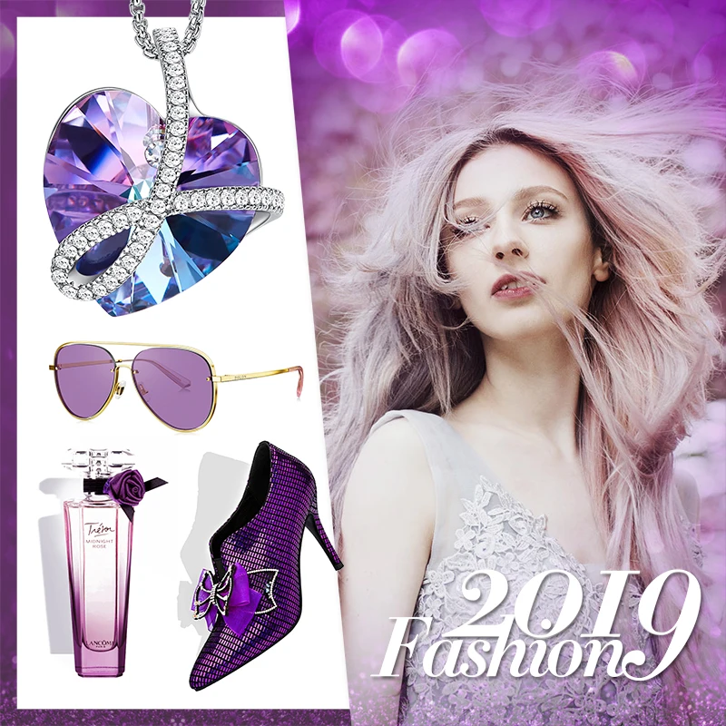 Романтическое украшение Cdyle LOVE YOU FOREVER ожерелье с кулоном в виде синего кристалла