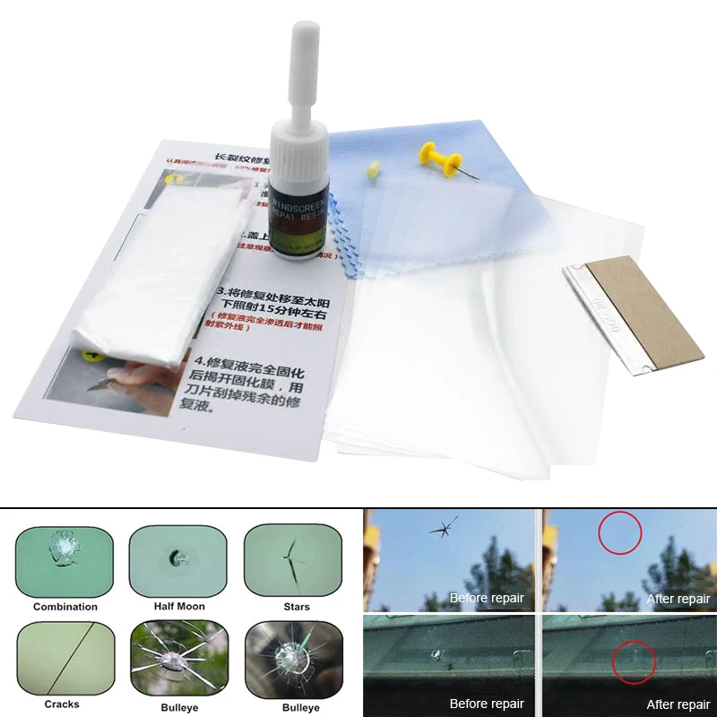 Набор для Ремонта Лобового Стекла трещина стекло смола уплотнитель