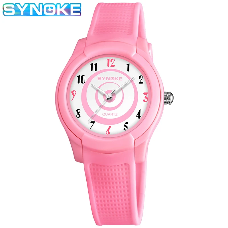 

SYNOKE Watches Childrens Plastic Strap Anti-Shock Waterproof Sports boys clock Quartz Watch Thin Wristwatch kids girls 2020 New