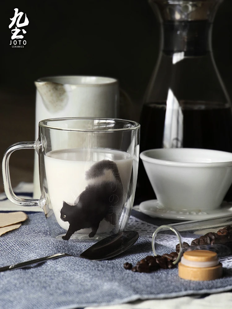 Милые кружки с принтом кошки чашки для чая кофе стакан молока вина бутылка воды