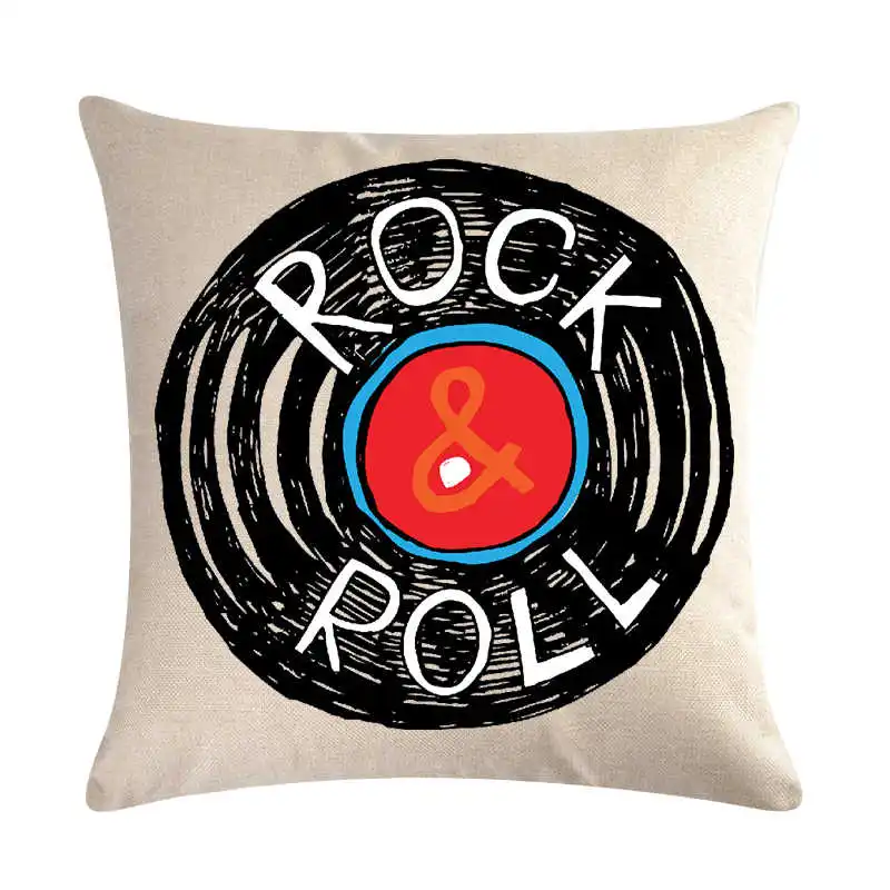 Рок-н-элементы наволочка с гитарой для подушек диван-кровать Чехол подушки