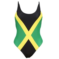 free shipping sexy caribbean jamaica flag one piece swimsuit swimwear size m l xl xxl