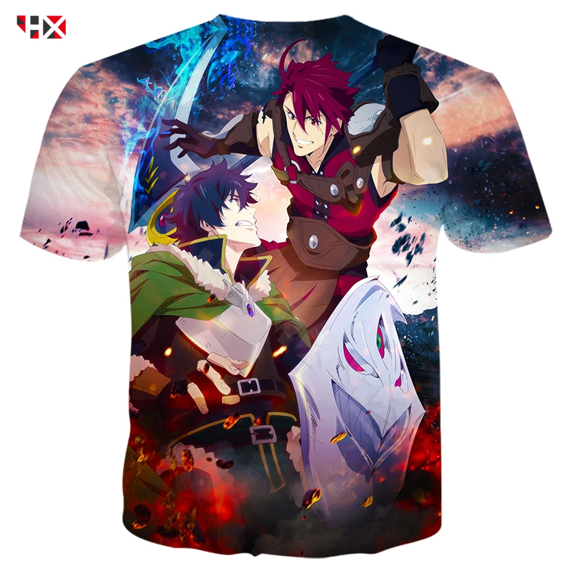 Футболка The Rising of Shield Hero для мужчин и женщин повседневный тренировочный костюм с 3D