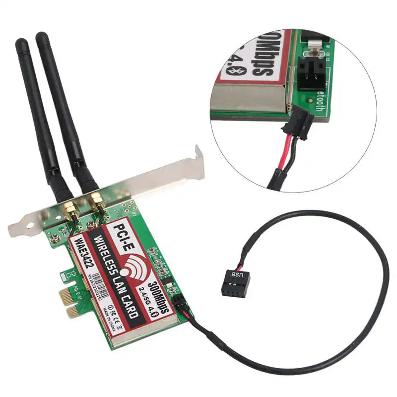 Сетевая карта Bluetooth 4 0 двухдиапазонный Wi 2G/5G 300 Мбит Pci E Express Wae3422 сетевая Wlan адаптер