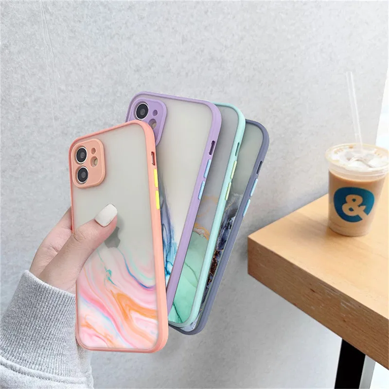 For iPhone 11 Case ink Style Soft TPU Camera Protective Cover For iPhone 12 13 14 Pro Max Mini XR XS Max X 7 8 Plus SE 2020 Case