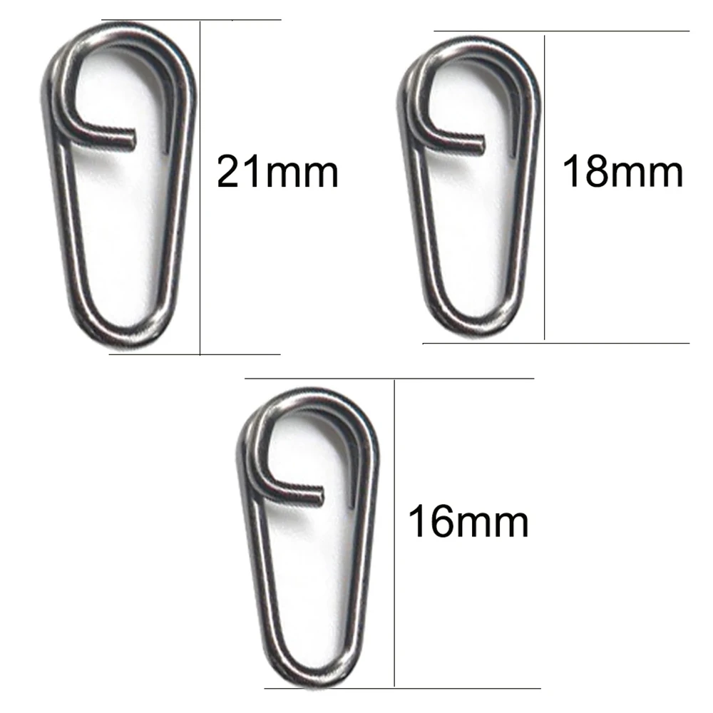 

50Pcs Durable Fishing Bent Head Oval Split Rings 16mm 21mm Lure Fishing Tackle Steel Fishing Lures Split