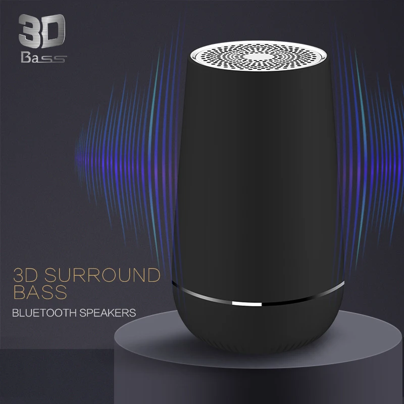 

Портативная Bluetooth-колонка, Беспроводная колонка с басами, водонепроницаемая уличная звуковая коробка с USB, поддержка AUX TF сабвуфера, громкий ...