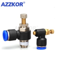 azzkor sl pneumatic fitting air tube regulating valve throttle valve hose connection pneumatic compressor fttings12141838