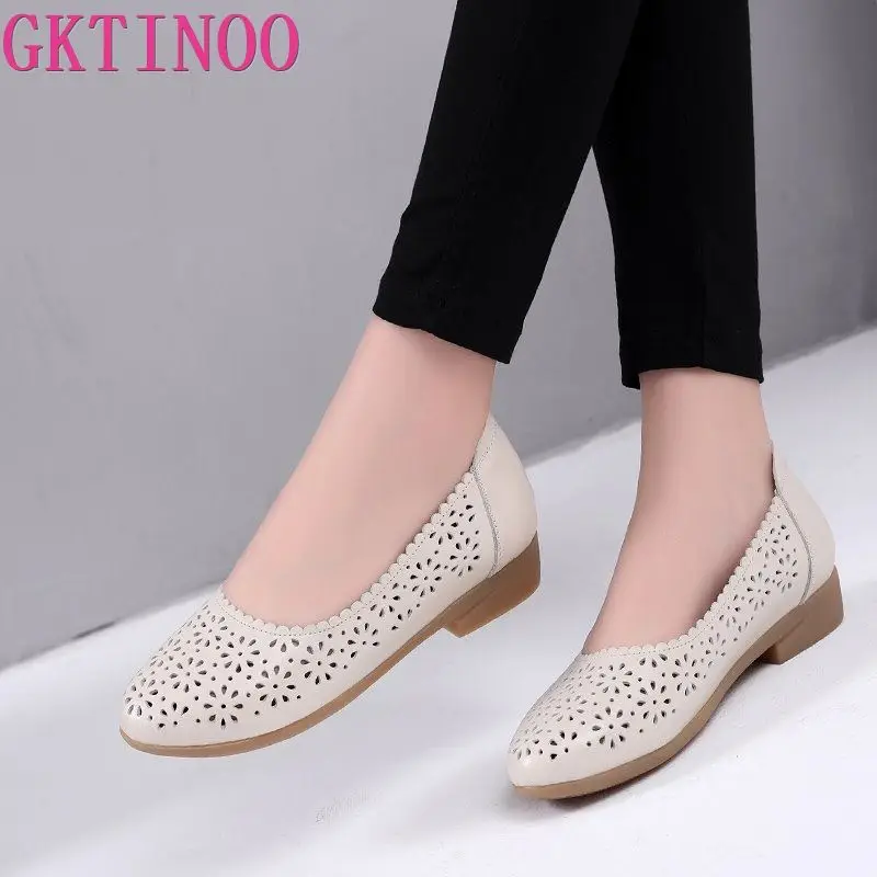 GKTINOO/Женская обувь на плоской подошве из натуральной кожи женские лоферы с