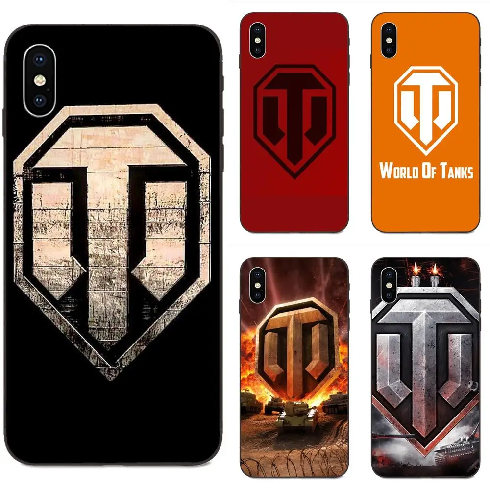 Мягкие сумки из ТПУ чехлы для Apple iPhone 4 4S 5 5S SE 6 6S 7 8 Plus X XS Max XR World Of Tanks Black | Мобильные