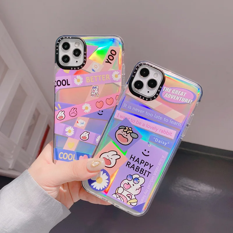1 шт. персональный лазерный цветной Кролик для iphone11 pro max xs xr SE2020 мобильный телефон