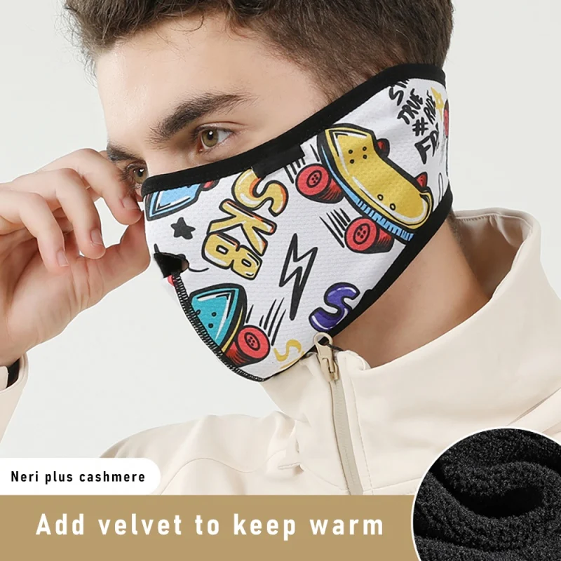 

Зимняя теплая велосипедная маска для лица, ветрозащитная флисовая защита ушей, чехол для лица, обогреватель шеи, шарф для занятий спортом на...