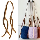 Kzfashions, плетеный ремень для Сумки из искусственной кожи, коричневого и черного цвета