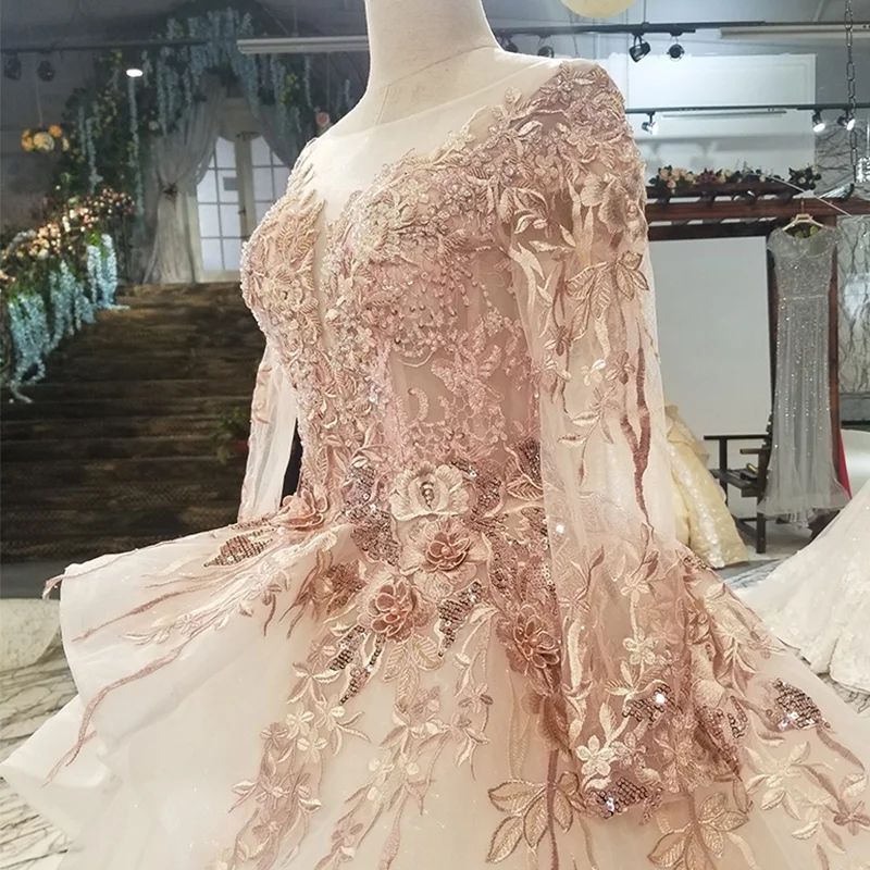 LS9444 цвет цветы красивое платье быстрой доставки из фарфора длинный рукав