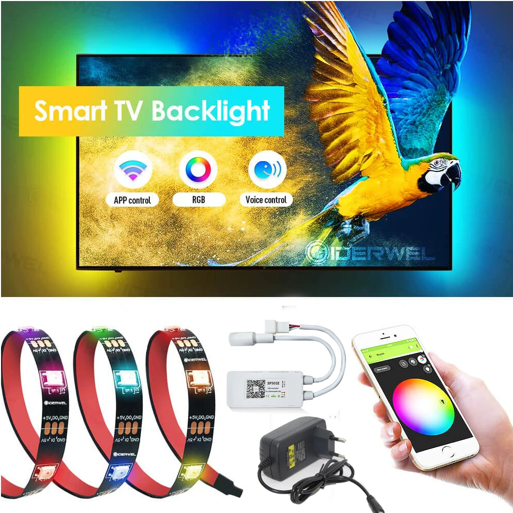 5 м 12 В Волшебный дом WS2811 IC 5050 RGB светодиодная лента WIFI программируемая адресная