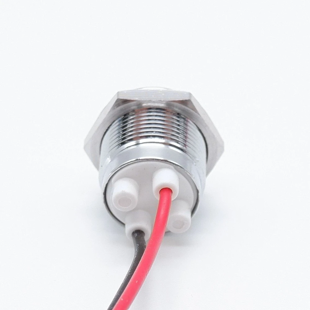 12 мм Водонепроницаемый светодиодный металлический Предупреждение индикатор