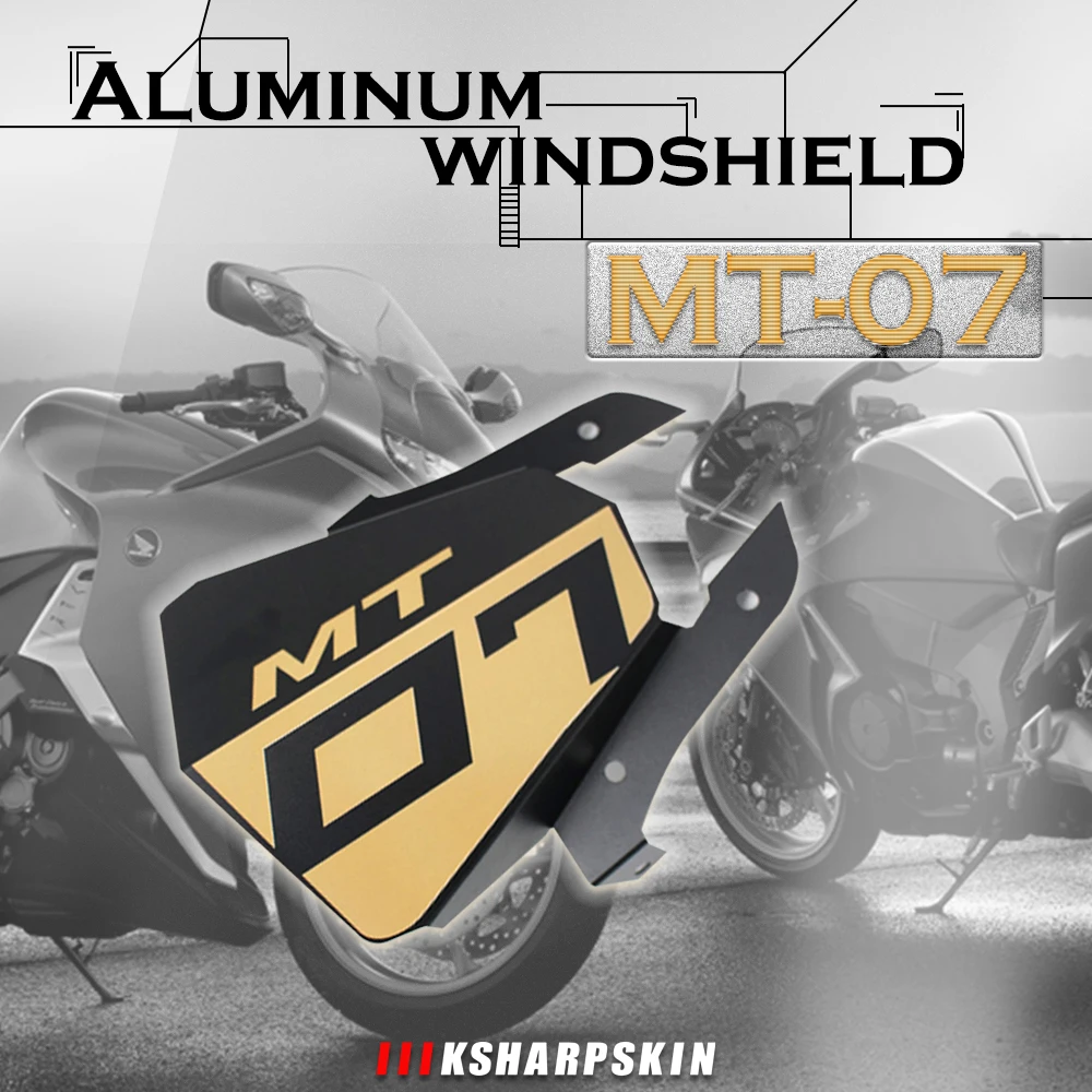 Алюминиевый лобовое стекло для мотоцикла YAMAHA MT-07 2013 2014 2015 MT07 MT 07 |