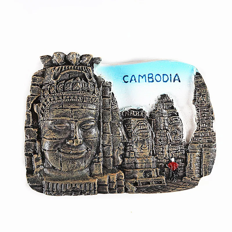 Refrigerator magnetic stickers commemorate Bhutan Vietnam Laos Myanmar Cambodia 3d fridge magnet modeling World tourism souvenir | Дом и сад