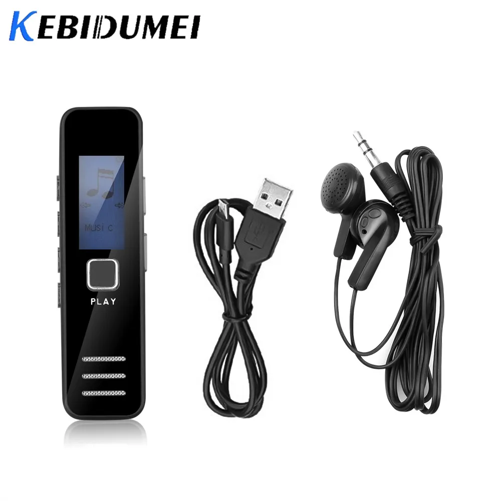 Цифровой диктофон Kebidumei записывающий mp3 плеер 20 часовой мини с поддержкой TF карты