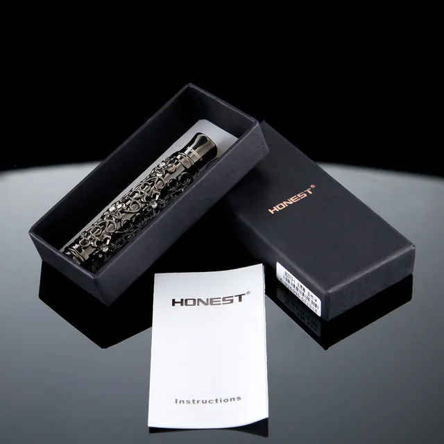 Честная Подлинная Ретро фигурная металлическая газовая надувная зажигалка