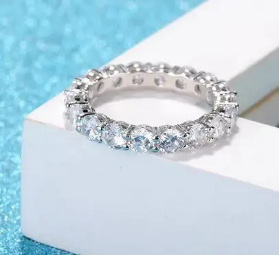 T717 925 серебро Оригинальное кольцо для женщин кубического циркония камень