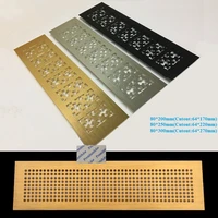 w80mm snowflake honeycomb perforated pattern rectangle gold silver black aluminum air vent grille cover shoe closet cabinet