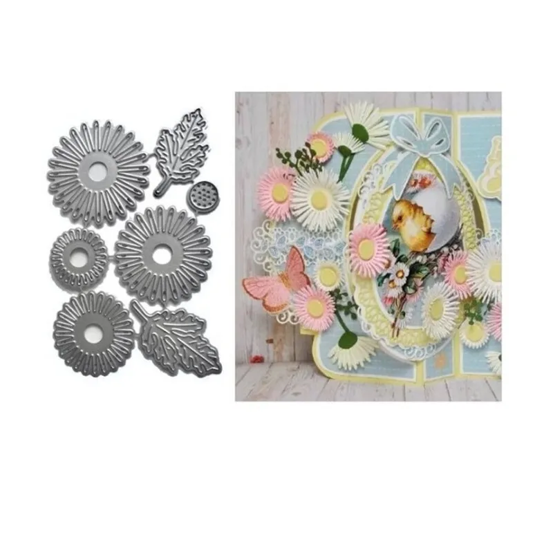 7 шт. Новые цветочные листовые металлические резные штампы высечки форма для