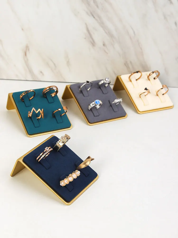 

Rings Display Holder Velvet Metal Ring Display Stand Jewelry Display Holder Rings Display Tray