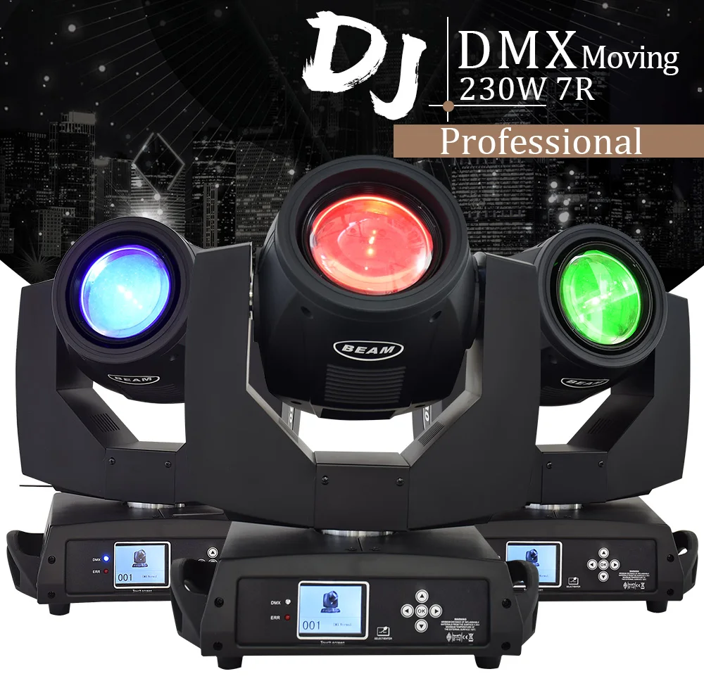Шарпи 7R 230 Вт движущаяся голова луч светильник Gobo светильник DMX512 контроллер, авто, голос и режим сна профессиональный сценический светильник ing оборудование