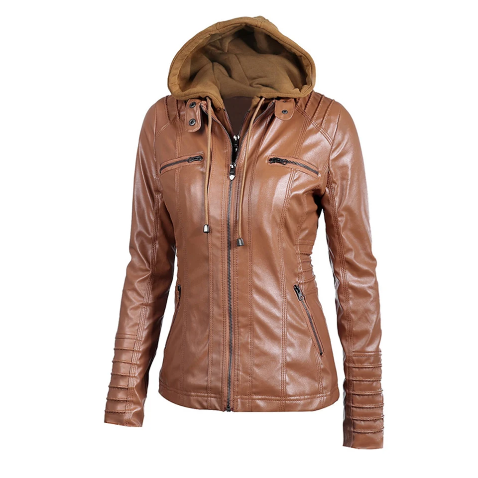 Sisjuly Jacket Coat Women Winter Slim Zipper Hooded Coat Female Warm Casual Outerwear Solid 2xl Fall Leather Jacket Coats