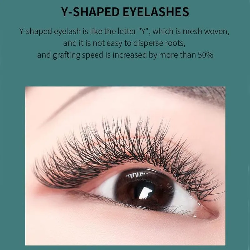 

Grafting False Eyelash Extension Y-shaped Eyelash Extension Lashes Individual Premade Volume Fake Fans Makeup Faux Lash Sof X5M3