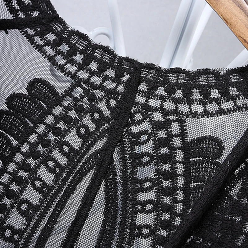 

Beach Cover Up Floral Embroidery Bikini Swimwear Women Robe Cardigan BathingSuit