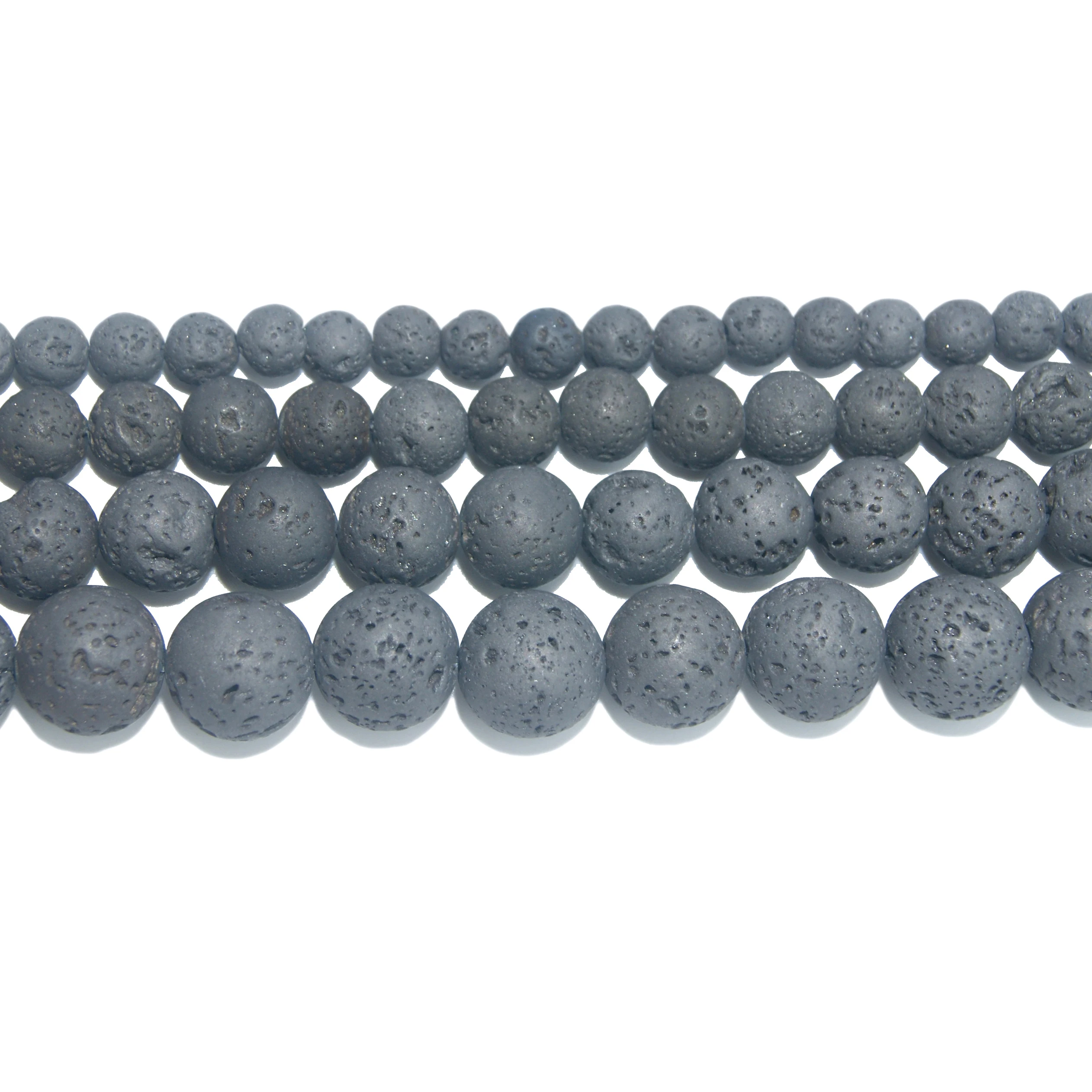 Natural Stone Electroplated Dark Grey Volcanic Lava Beads 6 8 10 12 MM Pick Size For Jewelry Making Diy Bracelet Necklace | Украшения и