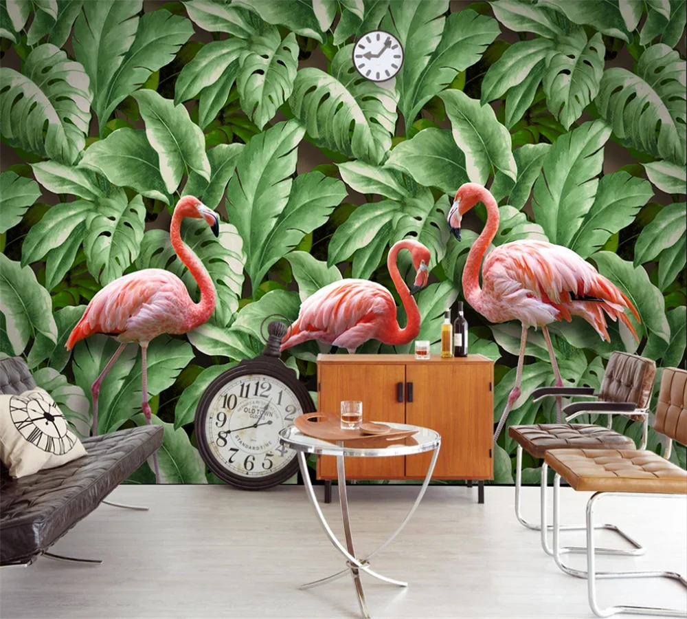 Пользовательские 3D обои росписи скандинавские ручная роспись тропический дождь
