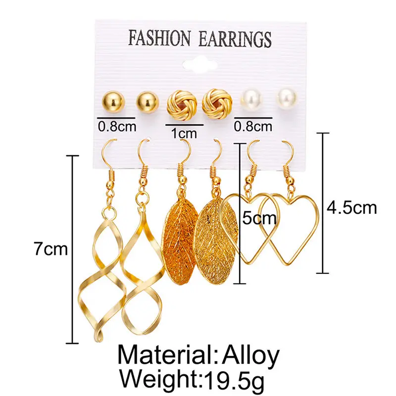 Модные серьги золотистые круглые в виде пентаграммы звезды и листья подарки для