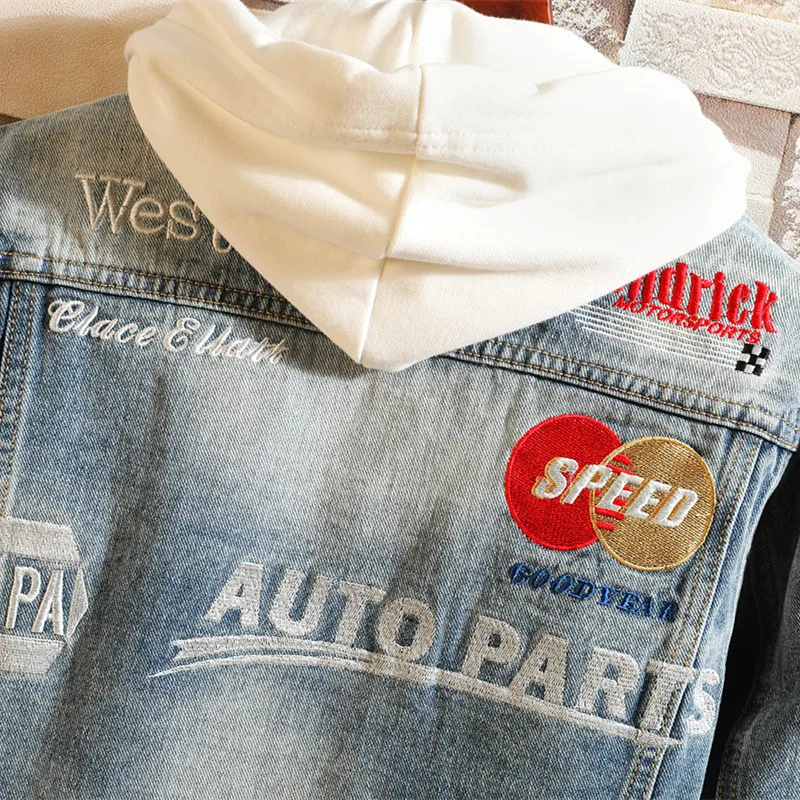 Однотонная Повседневная тонкая мужская джинсовая куртка большие размеры 5XL