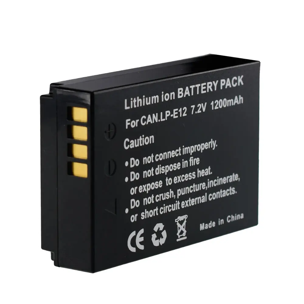 Батарея + светодиодный USB Зарядное устройство для Canon LP-E12 EOS M M2 M10 M50 M100 100D / PowerShot SX70