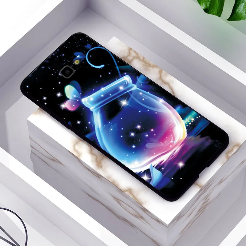 Чехол для Samsung J4 J6 Plus, мягкий черный ТПУ чехол с розами для Samsung J4, чехол для J5 J7 Prime, чехол для J3 J5 J7, чехлы - Цвет: TPUBLK617