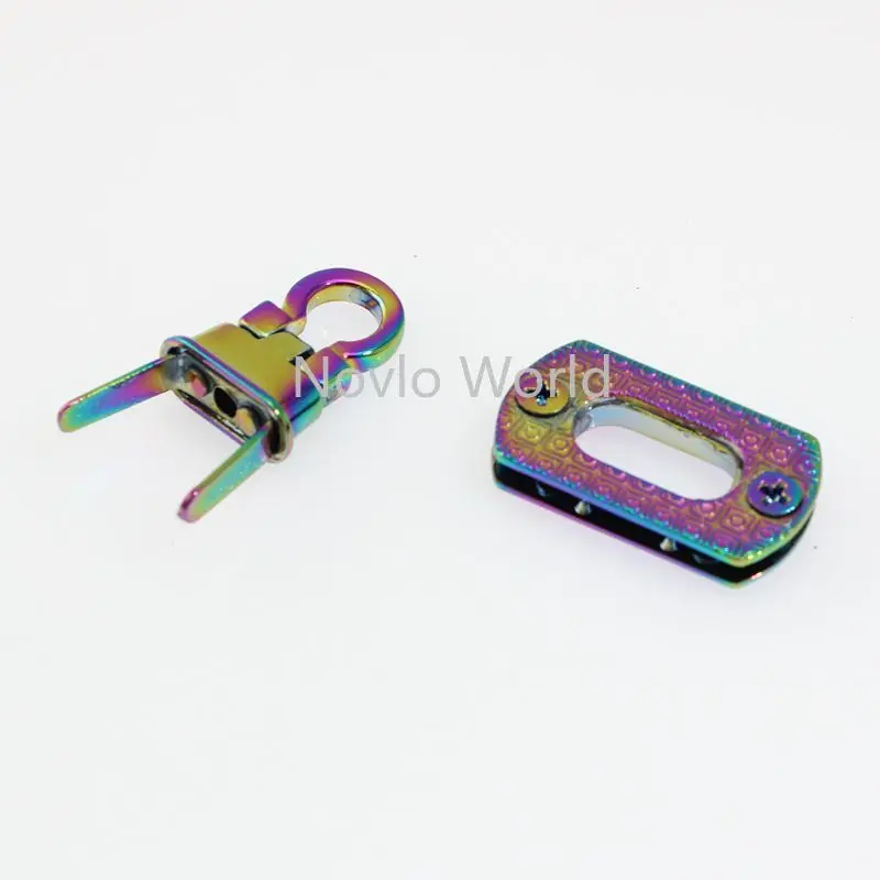 Мир Nolvo 5 20 100 шт. 30*27 мм Радужная отделка Кошелька Флип замки изготовление на