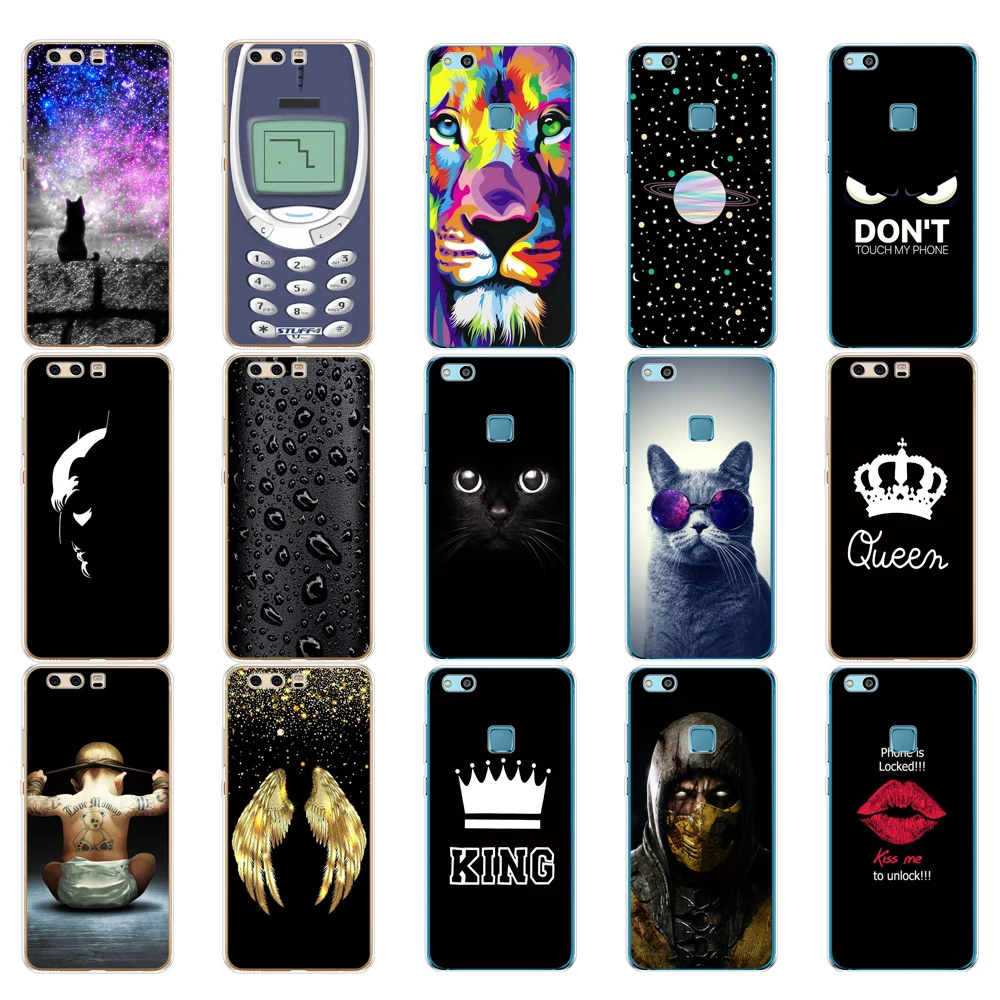 Чехол для huawei P10 LITE Plus 2017 мягкая силиконовая задняя крышка из тпу чехол телефона 360