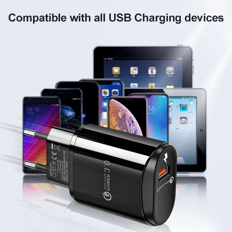 Зарядное устройство USB 3 0 А 18 Вт QC быстрая зарядка | Мобильные телефоны и