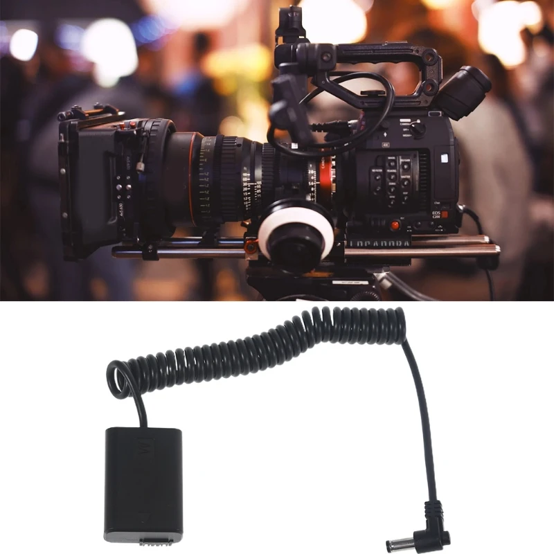 

Фотокамера аккумуляторная батарея адаптер постоянного тока 5,5x2,1 мм Мужская фотокамера с пружинным шнуром для Alpha A7,A7R, A7S, A7S II, A7II