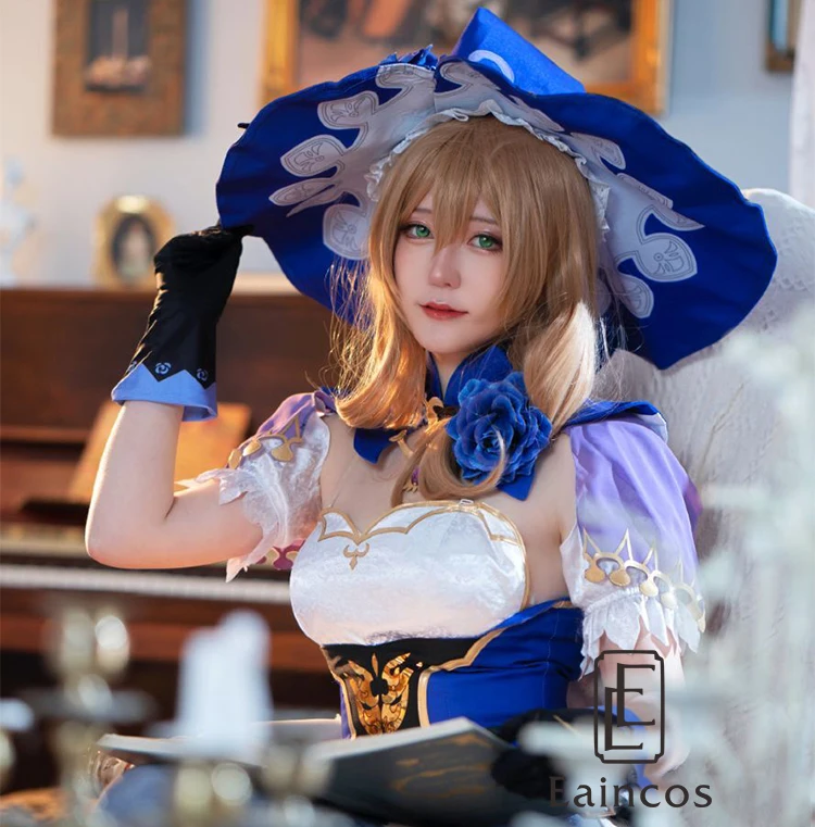 Игра Genshin воздействия Лиза Косплэй к костюмам костюм аниме Хэллоуин вечерние Для