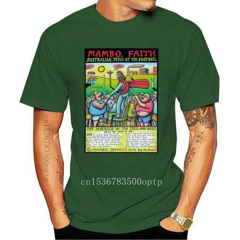 

New vintage RARE MAMBO FAITH AUSTRALIAN JESUS REG MOMBASSA T shirt Black Size S-2XL