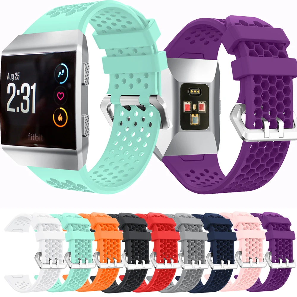 New Accessories Sport Soft Silicone Bracelet Wrist For Fitbit Ionic Straps Wristband Replacement Watchband for Fitbit ionic Band