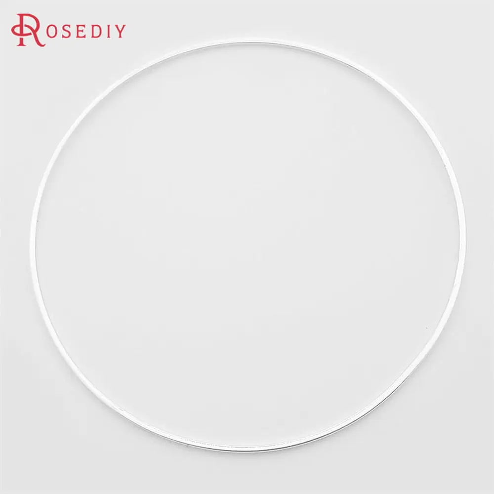 Закрытые посеребренные латунные кольца для бижутерии Rosediy