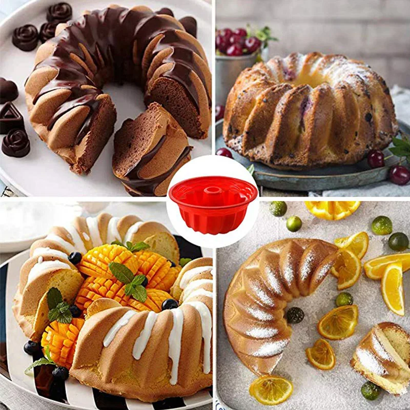 Силиконовая форма для выпечки MoldsRound силиконовая антипригарная торта Jello buntторт
