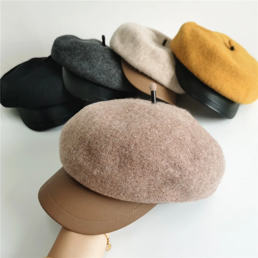 

In The Fall And Winter Of Beret Hat Female Octagonal Cap Web Celebrity Vintage Japanese Face Little Joker Painter Cap