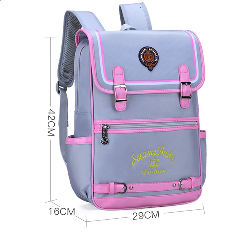 British style fashion children school backpack for teen boys girls Breathable waterproof orthopedic school bags casual backpacks