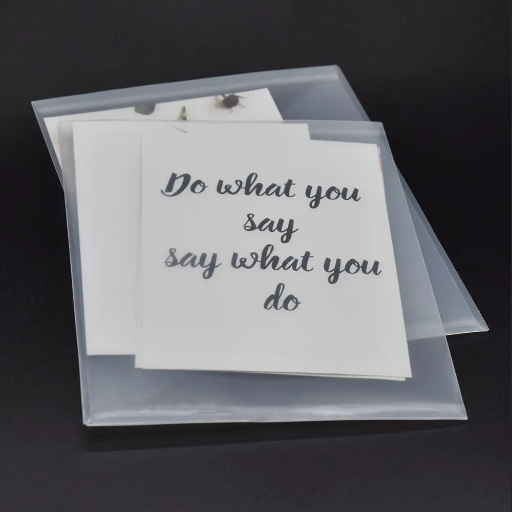 10 шт./компл. 14x19 см прозрачные пластиковые маленькие конверты с крючком и петлей